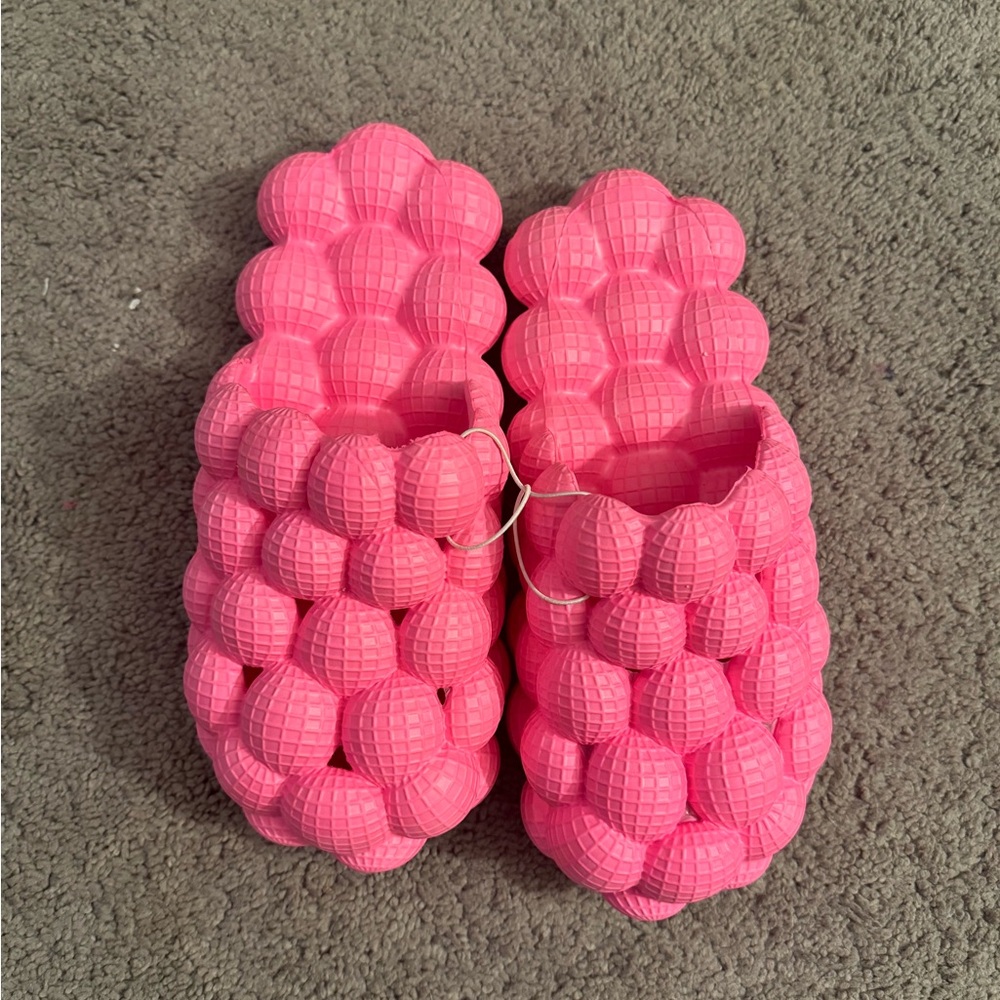 Bright pink bubble slides